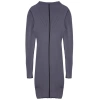 Women Fashion Stylish Mini Length Stand Collar Slim Brown Knitwear Contrast Color Dress