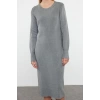 Women Fashion Stylish Maxi Length Stand Collar Regular Knitwear Premium Yarn Special Yarn Dress
