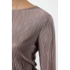 Womens Fashion Midi Length Boat Neck Regular Premium Pleated Fabric Flare Sleeve Detail A-Line Knitted Dress