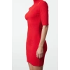 Kadın Moda Şık Mini Boy Dik Yaka Slim Triko Elbise