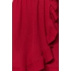 Women Fashion Stylish Mini Length Double Breasted Regular Belted Woven Flounce Dress