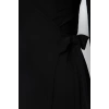 Kadın Moda Şık Midi Boy Kruvaze Regular Yaka Kuşaklı Fitted Vücuda Oturan Örme Elbise