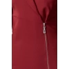 Kadın Moda Şık Mini Boy Ceket Yaka Fitted Fermuar Detaylı Dokuma Elbise