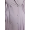 Kadın Moda Şık Mini Boy Ceket Yaka Regular Piliseli Dokuma Ceket Elbise