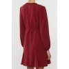 Women Fashion Stylish Mini Length Crew Neck Regular Belted Plain Woven Dress