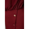 Kadın Moda Şık Mini Boy Dik Yaka Regular Düz Vatkalı Dokuma Elbise
