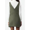 Kadın Moda Şık Mini Boy V Yaka Slim Jile Süet Örme Elbise