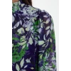 Kadın Moda Şık Mini Boy Dik Yaka Regular Soyut Dokuma Kışlık Elbise