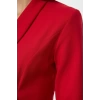 Women Fashion Stylish Mini Length Jacket Collar Regular Skirt Ruffle Woven Jacket Dress