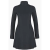 Women Fashion Stylish Mini Length Stand Collar Regular Stitch Detailed Selanik Knitted Dress