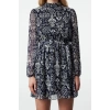 Women Fashion Stylish Mini Length Stand Collar Regular Ethnic Woven Winter Dress