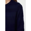 Kadın Moda Şık Bisiklet Yaka Standart Kol Regular Ceket Görünümlü Triko Hırka