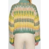 Women Fashion Stylish Stand Collar Low Sleeve Crop Soft Texture Thick Knitwear Sweater