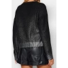 Women Fashion Stylish Crew Neck Standard Sleeve Regular Foil Printed Knitwear Sweater