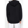 Kadın Regular Kapüşonlu Standart Kol Regular Kapüşonu Slogan Baskılı Geniş Kesim Örme Sweatshirt