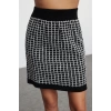 Womens Fashion Stylish Regular Length Long Sleeve Knitted Detailed Knitwear Top-Bottom Set