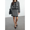 Womens Fashion Stylish Regular Length Long Sleeve Knitted Detailed Knitwear Top-Bottom Set