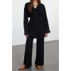 Women Fashion Stylish Regular Length Long Sleeve Midi Length Knitwear Top-Bottom Set