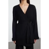 Women Fashion Stylish Regular Length Long Sleeve Midi Length Knitwear Top-Bottom Set