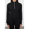 Women Fashion Stylish Regular Long Length Long Sleeve Zippered Knitwear Top-Bottom Set
