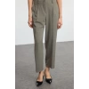Women Fashion Stylish Regular Length Long Sleeve Polyviscon Fabric Woven Vest-Pants Set