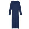 Women Fashion Stylish Maxi Length V Neck Regular Knitted Woolen Basic Dress