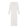 Women Fashion Stylish Maxi Length V Neck Regular Knitted Woolen Basic Dress