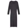 Women Fashion Stylish Maxi Length V Neck Regular Knitted Woolen Basic Dress