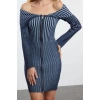 Women Fashion Stylish Mini Length Turn-down Collar Slim Knitwear Premium Yarn Special Yarn Wash Effect Dress