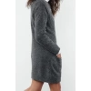 Women Fashion Stylish Mini Length Crew Neck Regular Length Knitted Woolen Dress