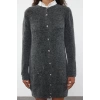 Women Fashion Stylish Mini Length Crew Neck Regular Length Knitted Woolen Dress