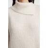 Women Fashion Stylish Mini Length Turn-down Collar Regular Knitwear Soft Texture Dress