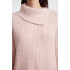 Women Fashion Stylish Mini Length Turn-down Collar Regular Knitwear Soft Texture Dress