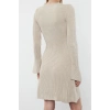 Women Fashion Stylish Mini Length Crew Neck Regular Knitwear A-Line Form Fit Dress