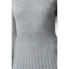 Women Fashion Stylish Mini Length Stand Collar Regular Knitwear Ruffle Dress