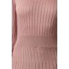 Women Fashion Stylish Mini Length Stand Collar Regular Knitwear Ruffle Dress