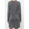 Women Fashion Stylish Mini Length V Neck Regular Knitwear Soft Texture Dress