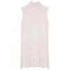 Women Fashion Stylish Mini Length Turtleneck Regular Knitwear Sleeveless Dress