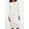 Women Fashion Stylish Midi Length Stand Collar Regular Knitwear Sweater-Dress Set