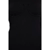 Womens Fashion Stylish Midi Length Stand Collar Slim Knitwear Corset Detail Soft Texture Dress