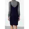 Women Fashion Stylish Mini Length Pool Neck Regular Knitwear Soft Textured Strappy Dress