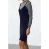 Women Fashion Stylish Mini Length Pool Neck Regular Knitwear Soft Textured Strappy Dress
