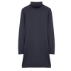 Women Fashion Stylish Mini Length Stand Collar Slim Plain Polyamide Bodycone Fitted Flexible Knitted Dress