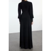 Women Fashion Stylish Maxi Length Double Breasted Regular Plain Knitted Dress