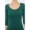 Kadın Moda Maxi Boy Havuz Yaka Slim Fitted Vücuda Oturan Uzun Kollu Bisiklet Yaka Esnek Örme Elbise
