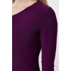 Kadın Moda Şık Maxi Boy Asimetrik Yaka Fitted Düz Detaylı Vücuda Oturan Esnek Örme Elbise
