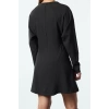 Womens Fashion Stylish Mini Length Crew Neck Regular A Cut Stitch Detailed Woven Dress