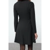 Women Fashion Stylish Mini Length Square Neck Regular Waist Open Bow Detailed Woven Dress