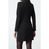 Women Fashion Stylish Mini Length Stand Collar Regular A Cut Pocket Detailed Woven Dress