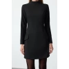 Women Fashion Stylish Mini Length Stand Collar Regular A Cut Pocket Detailed Woven Dress